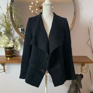 Zara waterfall front zip hem jacket